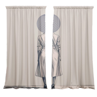 "Globes" curtains set