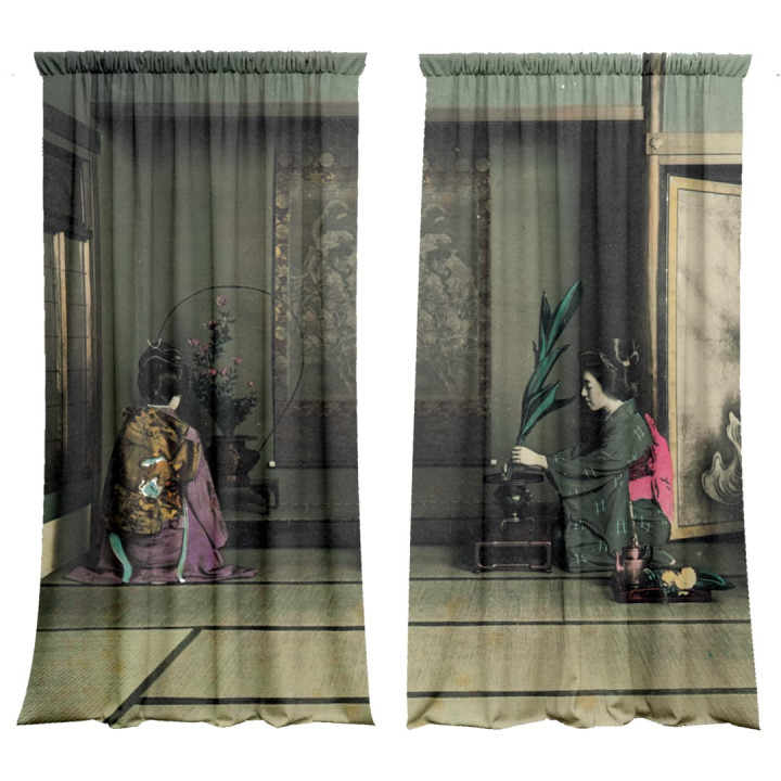 "Ikebana" curtains set
