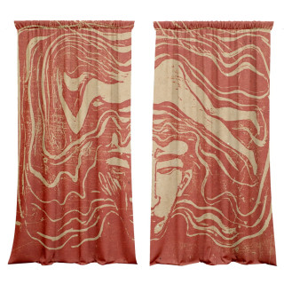 "Man's brain" curtains set