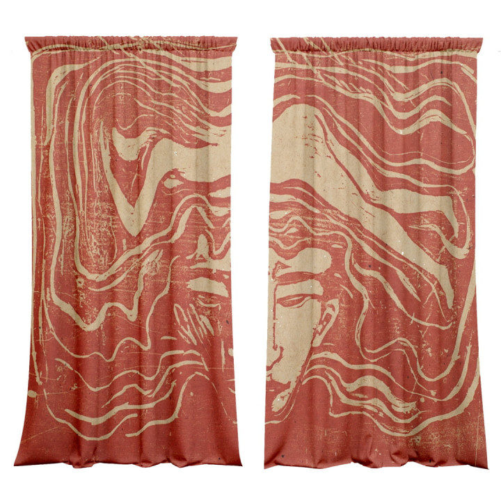 "Man's brain" curtains set