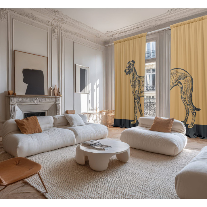 "Sand chart" curtains set