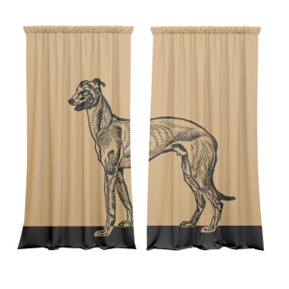 "Sand chart" curtains set