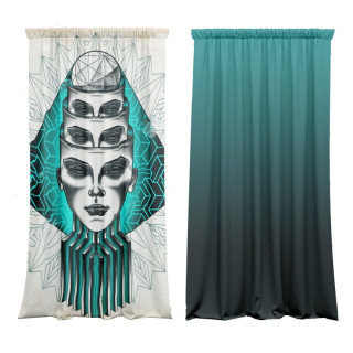 "Abstract" curtains set