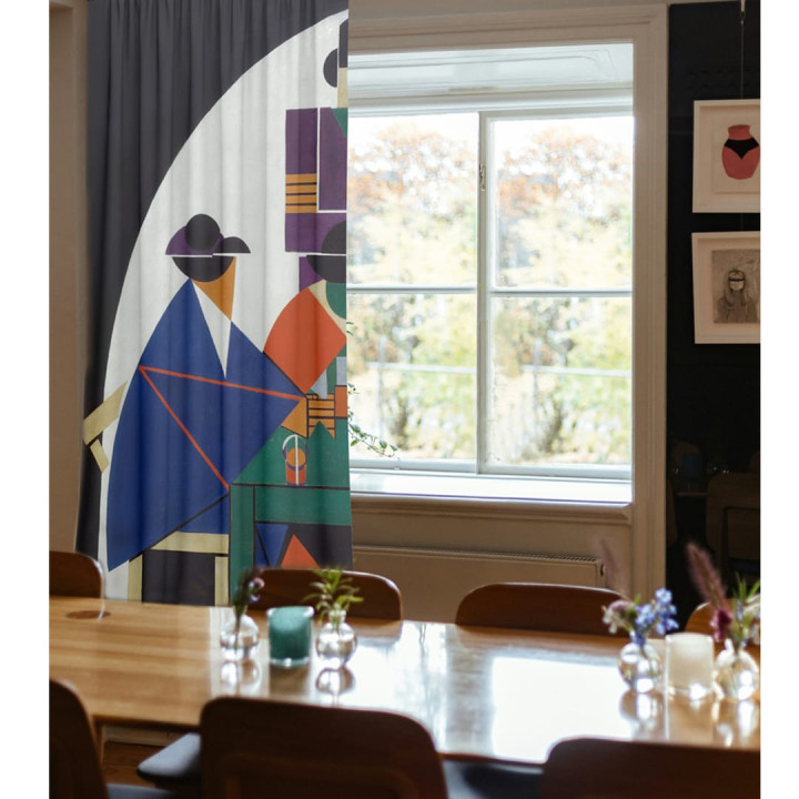 "Card players" curtains set