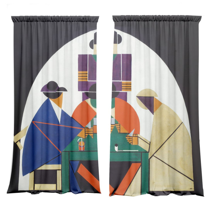 "Card players" curtains set