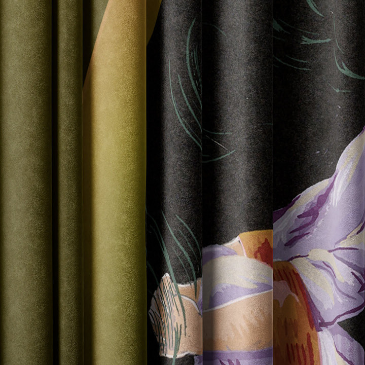 "Retrogradation" curtains set