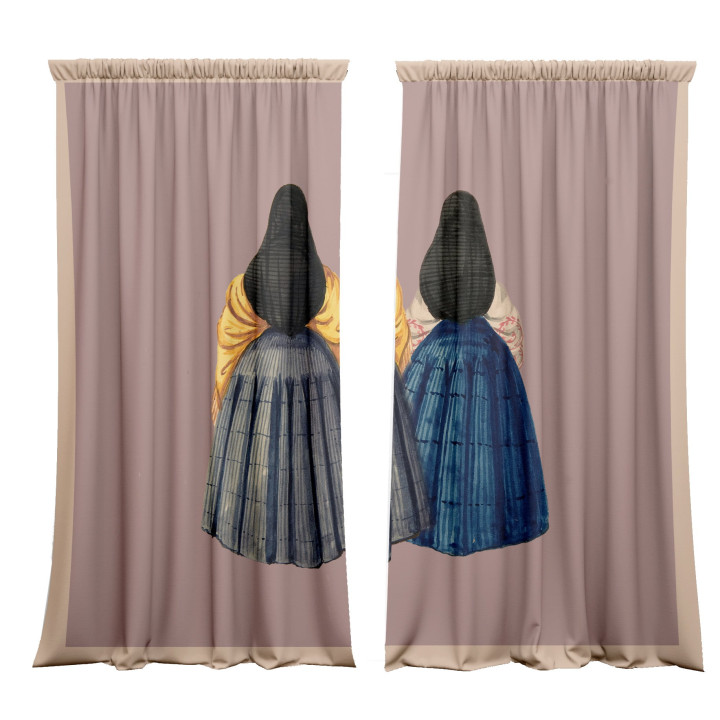 "Peruvian women" curtains set