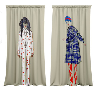 "Fashionista" curtains set