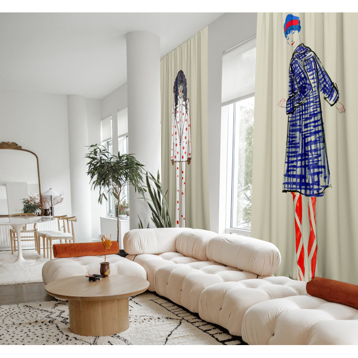 "Fashionista" curtains set