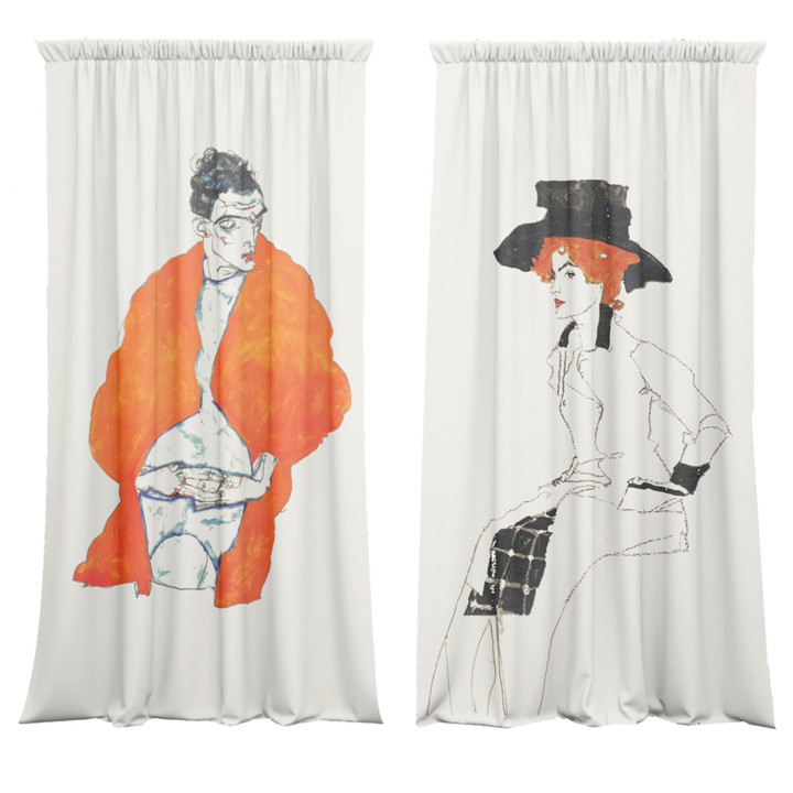 "Couple" curtains set