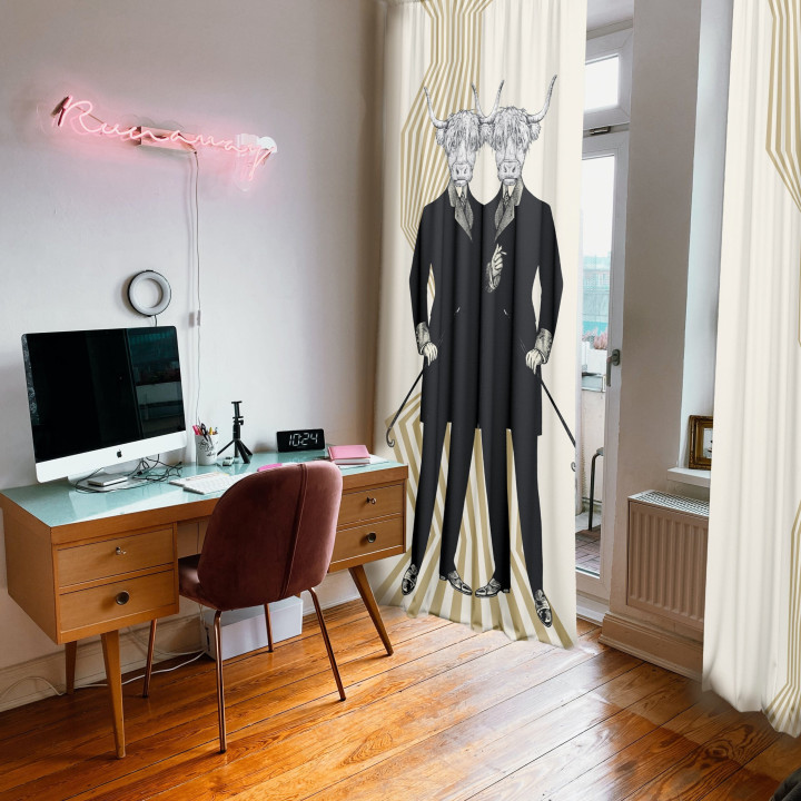 "Hefners" curtains set