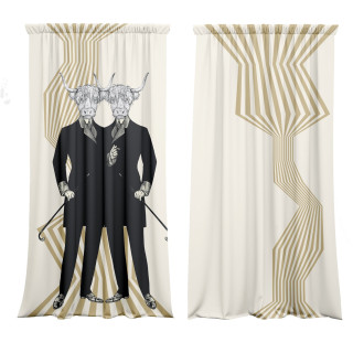 "Hefners" curtains set