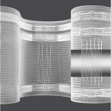 Transparent Curtain Header Tape, Width: 10 cm, Ratio: 1:2