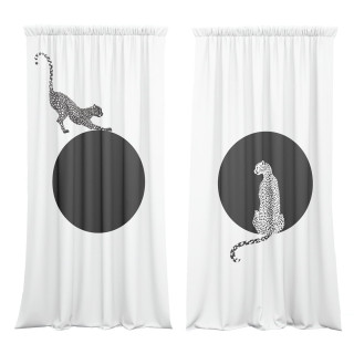 "Cheetah" curtains set