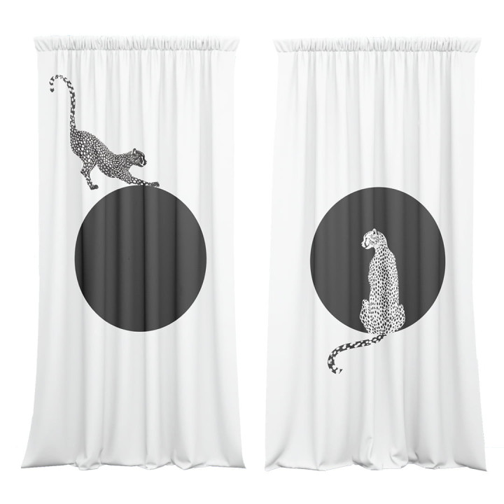 "Cheetah" curtains set