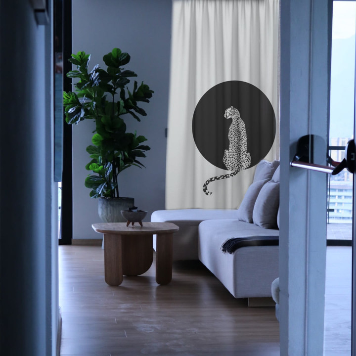 "Cheetah" curtains set