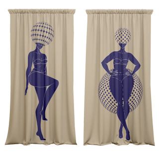 "Moon" curtain set