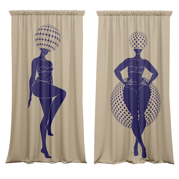 "Moon" curtain set
