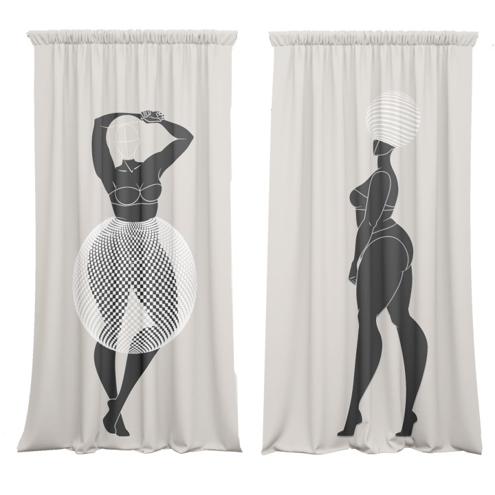 "Cherry" curtain set